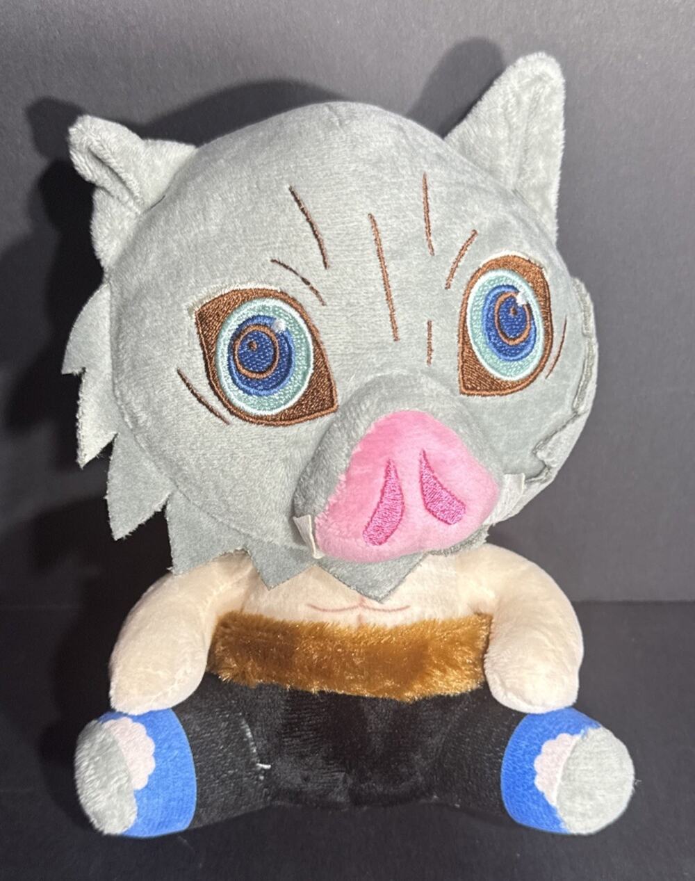Inosuke Hashibira Boar Mask Plush – Demon Slayer Anime Stuffed Figure